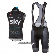 2017 Gilet Coupe-vent Sky Bleu et Noir