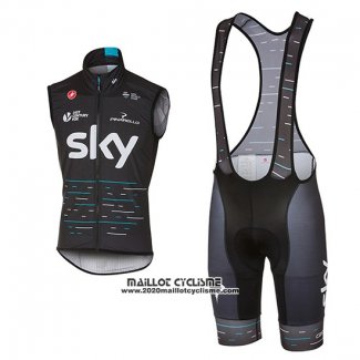 2017 Gilet Coupe-vent Sky Bleu et Noir