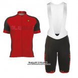2017 Maillot Ciclismo ALE Excel Rouge Manches Courtes et Cuissard