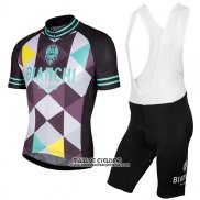 2017 Maillot Ciclismo Bianchi Milano Aviolo Noir Manches Courtes et Cuissard