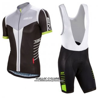 2017 Maillot Ciclismo Femme Nalini Noir et Blanc Manches Courtes et Cuissard