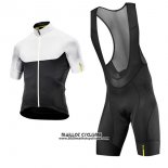 2017 Maillot Ciclismo Mavic Noir et Blanc Manches Courtes et Cuissard