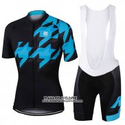 2017 Maillot Ciclismo Sportful Noir et Bleu Manches Courtes et Cuissard