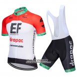 2018 Maillot Ciclismo Cannondale Drapac Blanc et Rouge Manches Courtes et Cuissard