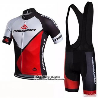 2018 Maillot Ciclismo Merida Rouge Blanc Manches Courtes et Cuissard