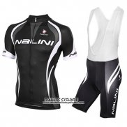 2018 Maillot Ciclismo Nalini Noir et Blanc Manches Courtes et Cuissard