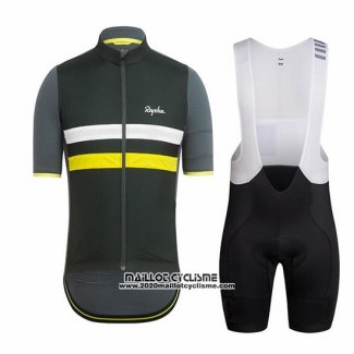 2018 Maillot Ciclismo Ralph Noir et Jaune Manches Courtes et Cuissard