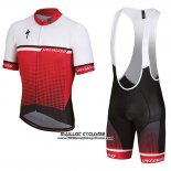 2018 Maillot Ciclismo Specialized Blanc Rouge Noir Manches Courtes et Cuissard(1)