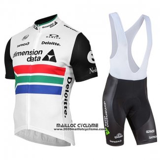 2019 Maillot Ciclismo Dimension Data Champion Afrique Du Sud Manches Courtes et Cuissard