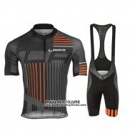 2019 Maillot Ciclismo Lungo AO Noir Orange Manches Courtes et Cuissard