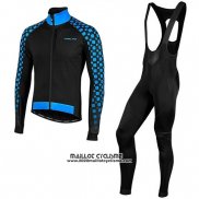 2019 Maillot Ciclismo Nalini CRIT 3L 2.0 Noir Bleu Manches Longues et Cuissard