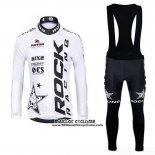 2019 Maillot Ciclismo Rock Racing SIDI Blanc Noir Manches Longues et Cuissard
