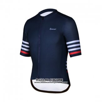 2019 Maillot Ciclismo Spexcel Fonce Bleu Manches Courtes et Cuissard