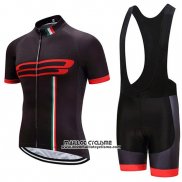 2020 Maillot Ciclismo Giro D'italie Noir Rouge Manches Courtes et Cuissard