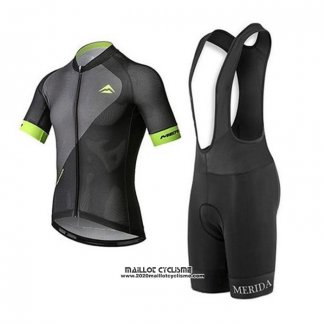 2020 Maillot Ciclismo Merida Jaune Noir Manches Courtes et Cuissard