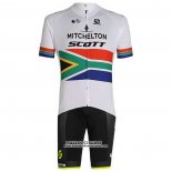 2020 Maillot Ciclismo Mitchelton-scott Champion Afrique Du Sud Manches Courtes et Cuissard