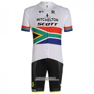 2020 Maillot Ciclismo Mitchelton-scott Champion Afrique Du Sud Manches Courtes et Cuissard