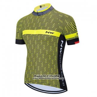 2020 Maillot Ciclismo Northwave Jaune Noir Blanc Manches Courtes et Cuissard