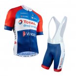 2020 Maillot Cyclisme Direct Energie Rouge Bleu Manches Courtes et Cuissard