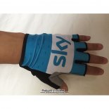 2020 Sky Gants Ete Ciclismo Blanc Bleu