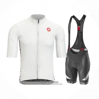 2021 Maillot Cyclisme Castelli Blanc Manches Courtes et Cuissard