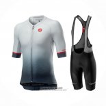 2021 Maillot Cyclisme Castelli Noir Gris Blanc Manches Courtes et Cuissard