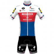 2021 Maillot Cyclisme Deceuninck Quick Step Champion Republique Tcheque Manches Courtes et Cuissard