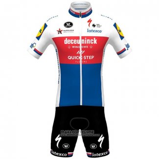 2021 Maillot Cyclisme Deceuninck Quick Step Champion Republique Tcheque Manches Courtes et Cuissard