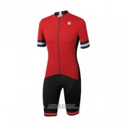 2021 Maillot Cyclisme Sportful Rouge Manches Courtes et Cuissard