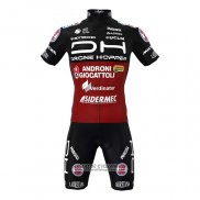 2022 Maillot Cyclisme Androni Giocattoli Noir Rouge Manches Courtes et Cuissard