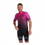 2022 Maillot Cyclisme Gore Violet Noir Manches Courtes et Cuissard