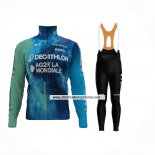 2024 Maillot Cyclisme Ag2r La Mondiale Profond Bleu Manches Longues Et Cuissard