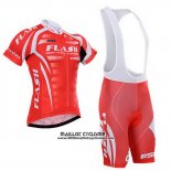 Maillot Ciclismo To The Fore Rouge et Blanc Manches Courtes et Cuissard