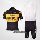 2010 Maillot Ciclismo Johnnys Jaune et Noir Manches Courtes et Cuissard