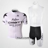 2010 Maillot Ciclismo Johnnys Noir et Blanc Manches Courtes et Cuissard