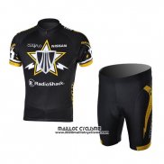 2010 Maillot Ciclismo Radioshack Noir Manches Courtes et Cuissard