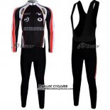 2010 Maillot Ciclismo Shimano Rouge et Noir Manches Longues et Cuissard