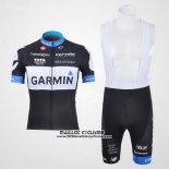 2011 Maillot Ciclismo Garmin Cervelo Blanc et Noir Manches Courtes et Cuissard