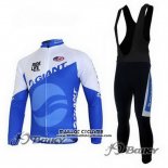 2011 Maillot Ciclismo Giant Bleu et Blanc Manches Longues et Cuissard