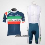 2012 Maillot Ciclismo Movistar Champion Italie Manches Courtes et Cuissard