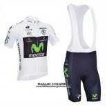 2013 Maillot Ciclismo Movistar Lider Blanc Manches Courtes et Cuissard