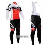 2015 Maillot Ciclismo Nalini Rouge et Blanc Manches Longues et Cuissard
