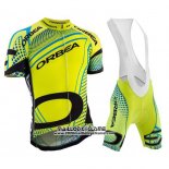 2015 Maillot Ciclismo Orbea Noir et Jaune Manches Courtes et Cuissard