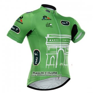 2015 Maillot Ciclismo Tour de France Vert Manches Courtes et Cuissard