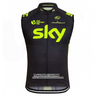 2016 Gilet Coupe-vent Sky Noir et Vert