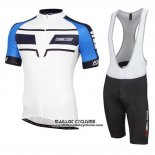 2016 Maillot Ciclismo Nalini Bleu et Blanc Manches Courtes et Cuissard