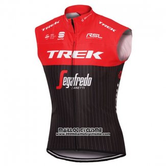 2017 Gilet Coupe-vent Trek Segafredo Rouge et Noir