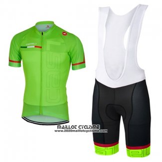 2017 Maillot Ciclismo Castelli Vert Manches Courtes et Cuissard