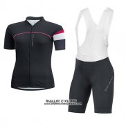 2017 Maillot Ciclismo Femme Gore Bike Wear Noir Manches Courtes et Cuissard