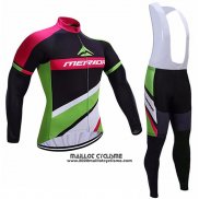 2017 Maillot Ciclismo Merida Rouge et Blanc Manches Longues et Cuissard